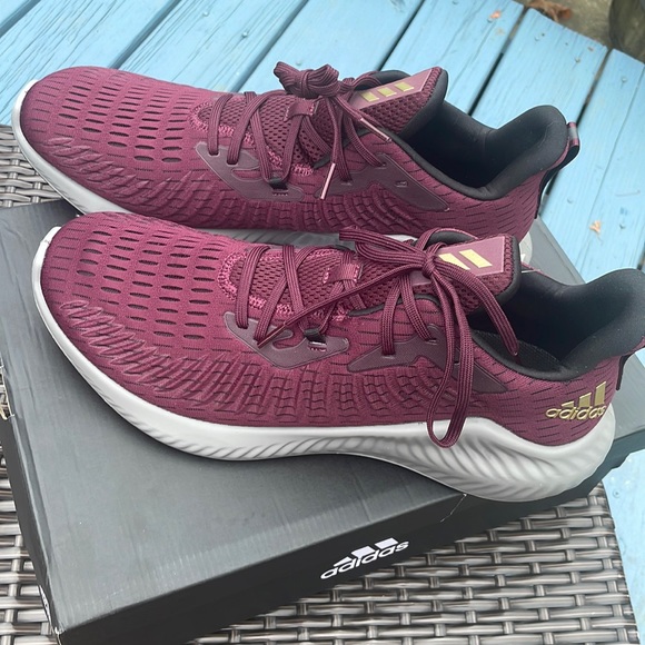 adidas Other - Adidas alphabounce trainers maroon with gold NWT never worn and box. Men’s 14